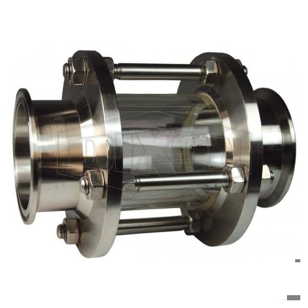 Sight Glass, In-Line, 3-1/4 in Sight Dia, 1 in, Clamp, 5-5/8 in L, 145 psi Working, 316L SS